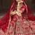 Red  Embroidered Silk Blend Bridal Lehenga set choli dupatta
