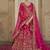 Rani Pink  Embroidered Silk Blend Bridal Lehenga set choli dupatta