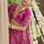 Magenta Pink  Embroidered Silk Blend Bridal Lehenga set choli dupatta