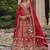 Red  Embroidered Silk Blend Bridal Lehenga set choli dupatta