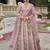 Light pink  Embroidered Silk Blend Bridal Lehenga set choli dupatta
