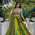 mehendi green georgette lehenga choli with dupatta