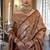 Kanjivaram silk blend classic saree with woven work for women in brown
