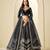 Black Ice Velvelt Semi Stitched Lehenga Choli witn Embroidery Work