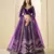 purple ice velvelt lehenga set with choli and dupatta
