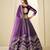 Purple Ice Velvelt Semi Stitched Lehenga Choli witn Embroidery Work