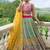 multi color crepe silk lehenga choli dupatta