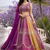 purple faux blooming lehenga choli with dupatta