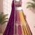 purple faux blooming lehenga choli with dupatta