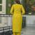 Women yellow viscose ethnic motifs printed straight kurta trousers with dupatta
