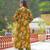 Women green viscose floral printed straight kurta trousers with dupatta