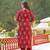 Women maroon viscose embroidered straight kurta trousers with dupatta