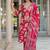 Women pink viscose floral embroidered straight kurta trousers with dupatta