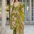 Women green viscose floral embroidered straight kurta trousers with dupatta