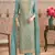 Sky blue viscose lotus simmer semi stitched suit with jacquard work
