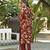 Women brown viscose rayon embroidered straight kurta trousers with dupatta