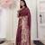 Purple color weving work lichi silk fancy saree with blouse