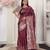 Purple color weving work lichi silk fancy saree with blouse