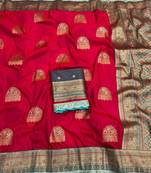 Red Color Soft Silk Banarasi Silk Saree