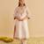 Ivory embroidered silk kurta set
