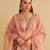 Pink embroidered silk kurta set with dupatta