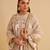 Ivory embroidered silk kurta set with dupatta