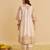 Ivory embroidered silk kurta set