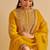Yellow embroidered silk kurta set with dupatta