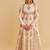 Ivory embroidered silk anarkali set with jacket