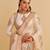 Ivory embroidered silk anarkali set with jacket