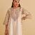 Ivory embroidered silk kurta set with dupatta