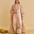 Ivory embroidered silk kurta set with dupatta