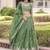 green embroidered crushed lehenga set choli with dupatta