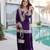 Purple readymade ice velvet top   palazzo set with batwa 