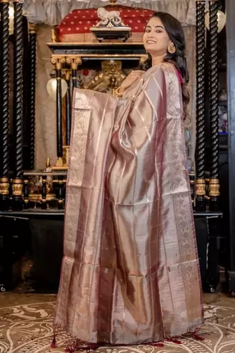 multicolor woven tissue zari woven all seasons sarees