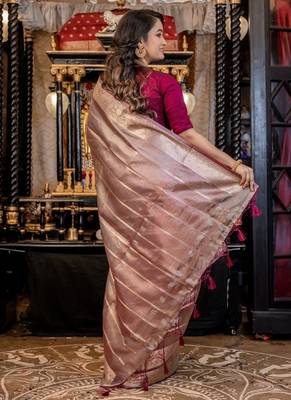 multicolor woven tissue zari woven all seasons sarees 4