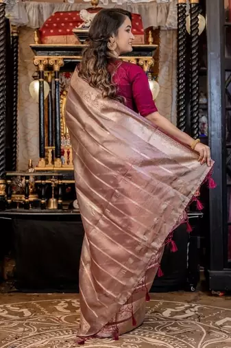 multicolor woven tissue zari woven all seasons sarees