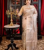 gold woven tissue saree