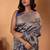blue woven tissue saree