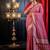 pink woven silk blend saree