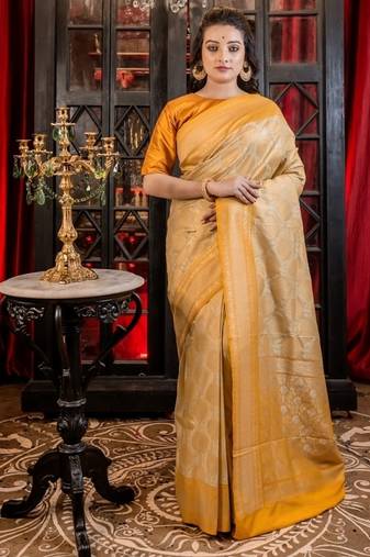 multicolor woven matka silk blend saree