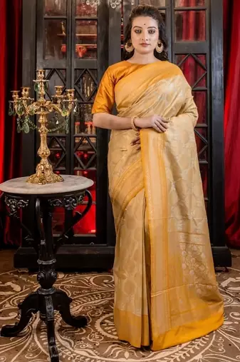 multicolor woven matka silk blend saree