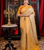 multicolor woven matka silk blend saree