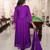 Purple color soft silk fabric embroidered Kurta set