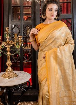 multicolor woven matka silk blend zari woven all seasons sarees 2