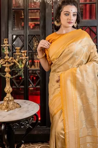 multicolor woven matka silk blend zari woven all seasons sarees