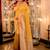 yellow woven matka silk blend saree