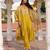 Yellow color cotton silk fabric embroidered Kurta set