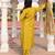 Yellow color cotton silk fabric embroidered Kurta set