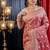 pink woven matka silk blend saree